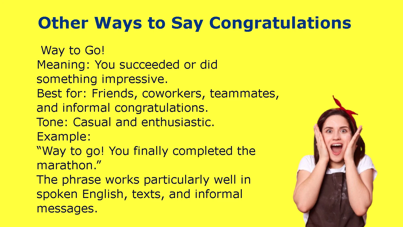 Other Ways to Say Congratulations