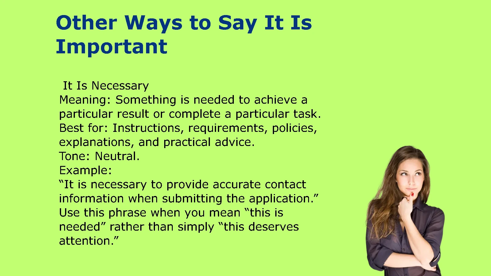 Other Ways to Say It Is Important