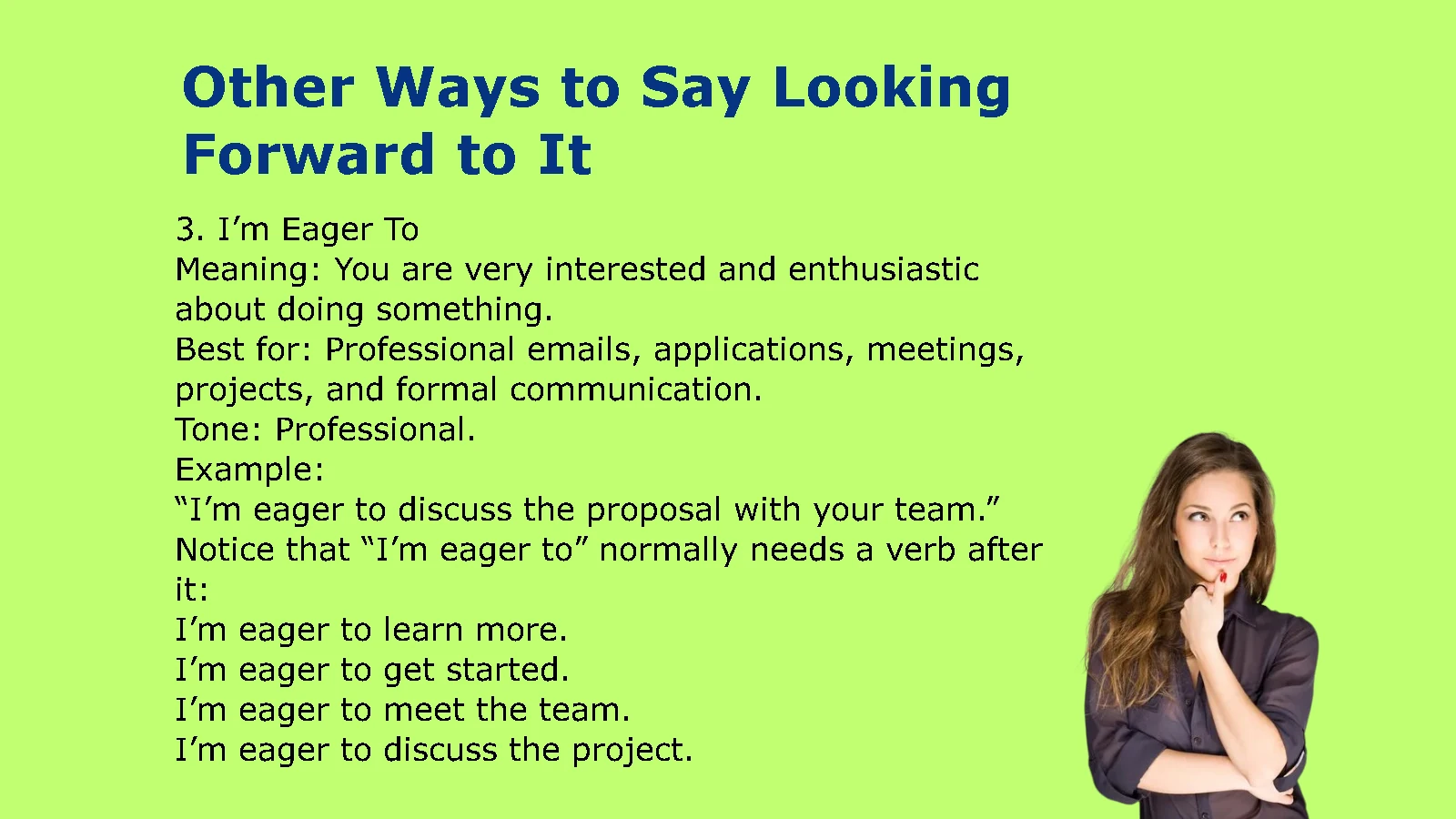 Other Ways to Say Looking Forward to It
