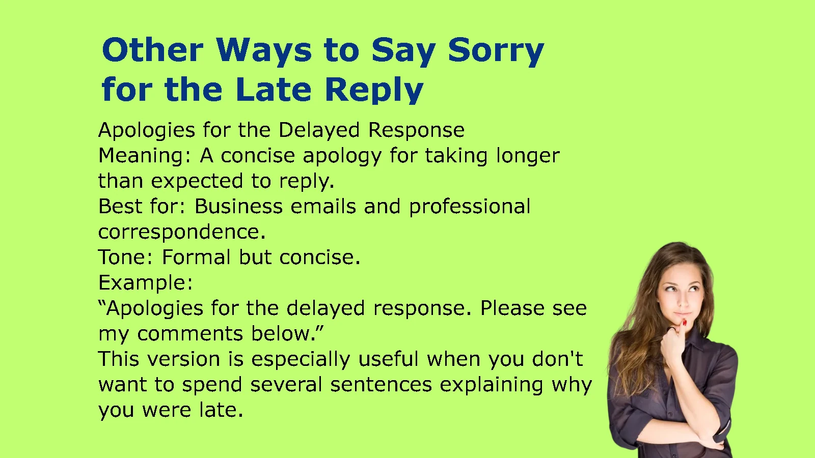 Other Ways to Say Sorry for the Late Reply