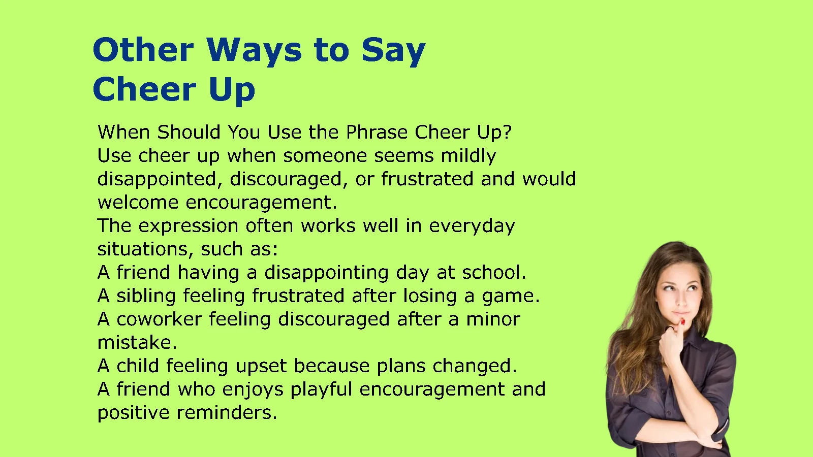 Other Ways to Say Cheer Up
