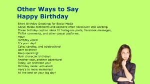 Other Ways to Say Happy Birthday