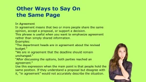 Other Ways to Say On the Same Page